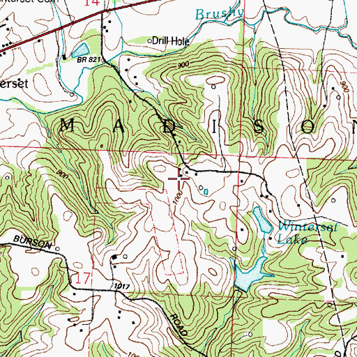 Topographic Map of Butternut Dairy, OH