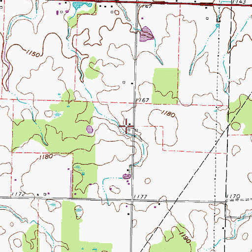 Topographic Map of Avon Maple Farm, OH