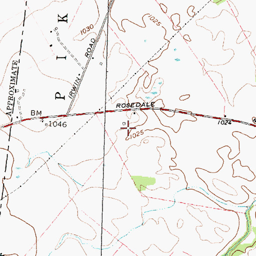 Topographic Map of Ayars Farms, OH