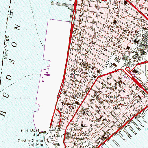 Topographic Map of National September 11 Memorial and Museum, NY