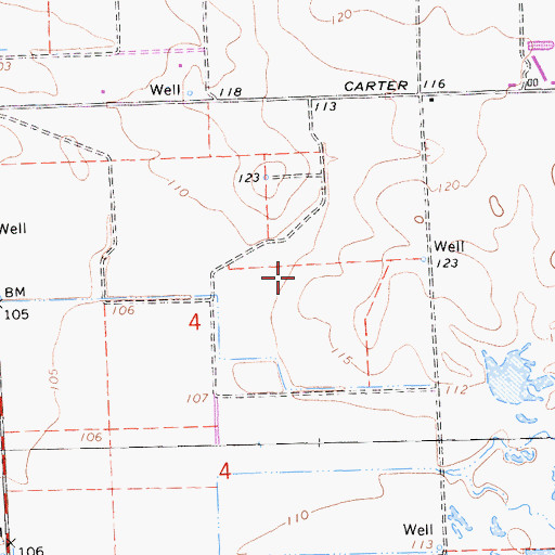 Topographic Map of Temple Creek Dairy, CA