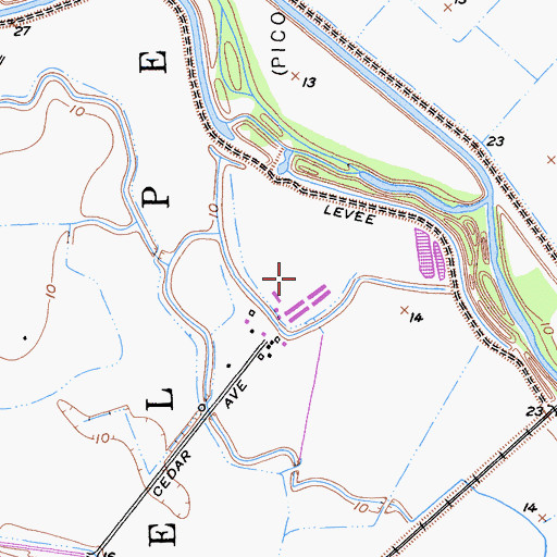 Topographic Map of Kisst Dairy, CA