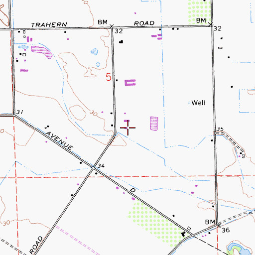 Topographic Map of Machado Dairy Farms Number 1, CA