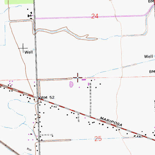 Topographic Map of Machado Dairy Farms Number 3, CA