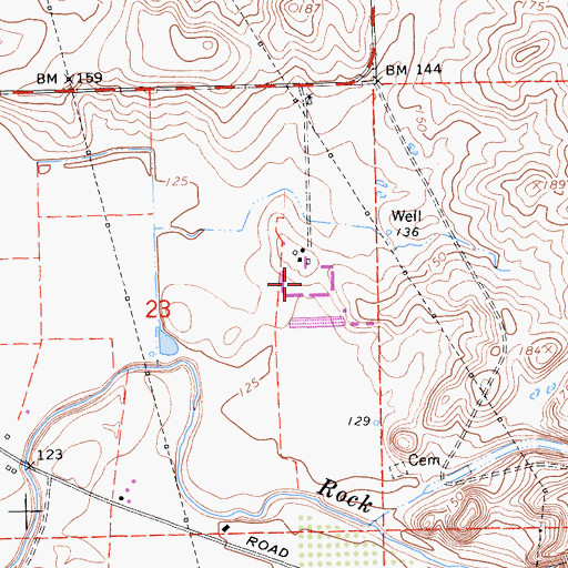 Topographic Map of Rock Creek Dairy, CA