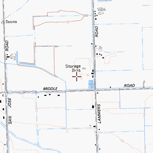Topographic Map of Ornellas Dairy, CA