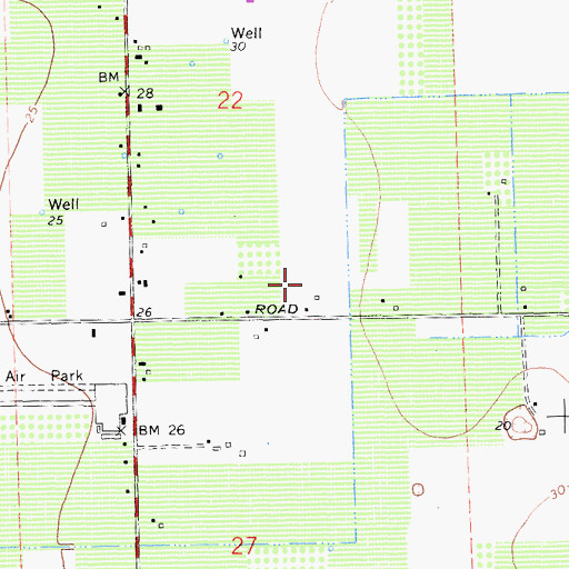 Topographic Map of Kaehler Dairy, CA