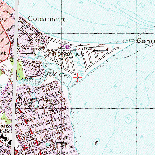Topographic Map of Uptown Creek, RI