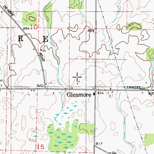 Topographic Map of Pennings Farm, WI