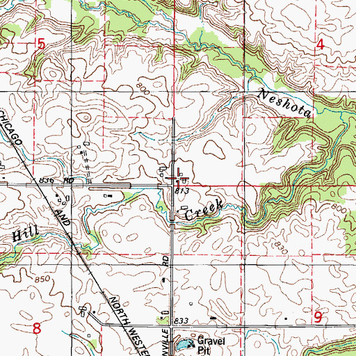 Topographic Map of Twinbrook Farms, WI