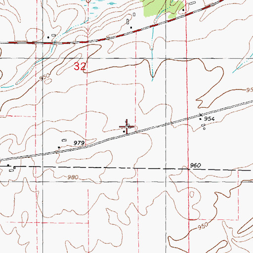 Topographic Map of Fox Ram Farm, WI