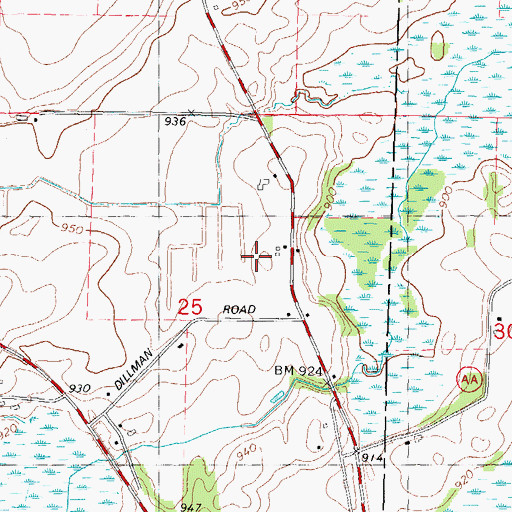 Topographic Map of Retzlaff Farm, WI