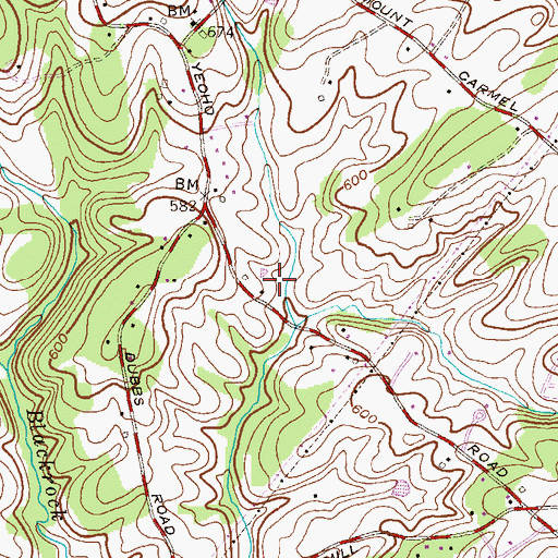 Topographic Map of Springfield Farm, MD