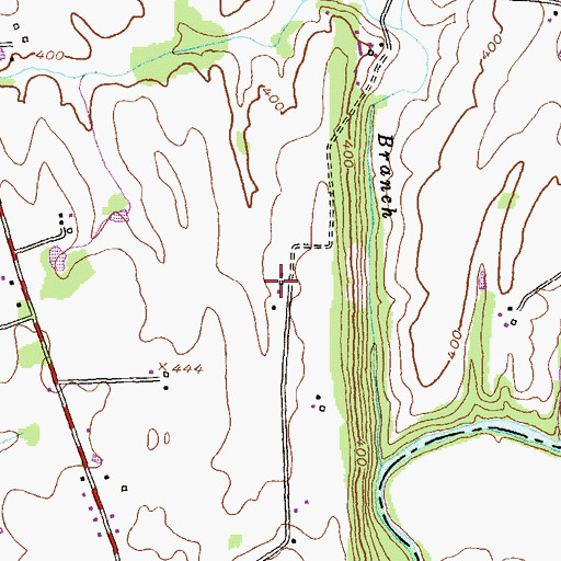 Topographic Map of Groff's Content Farm, MD