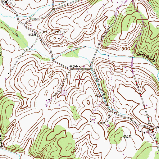 Topographic Map of Whispering Pines Turkey Farm, MD