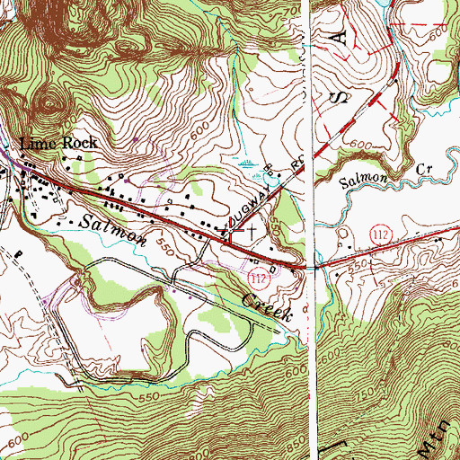 Topographic Map of Trinity Church Lime Rock, CT