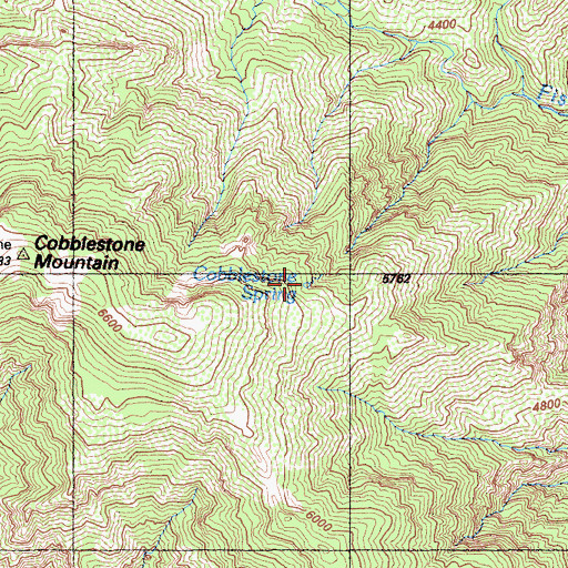 Topographic Map of Cobblestone Spring, CA