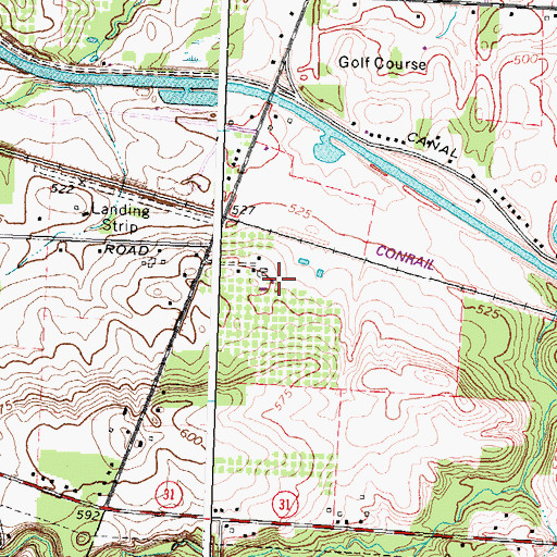 Topographic Map of Robbs Farm, NY