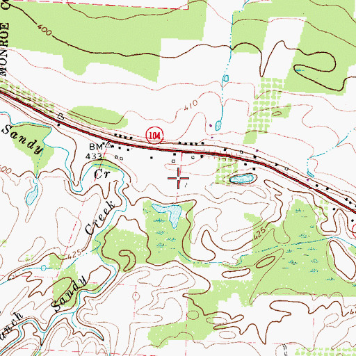 Topographic Map of Kirbys Farm, NY