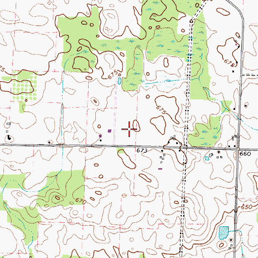 Topographic Map of McCracken Farms, NY