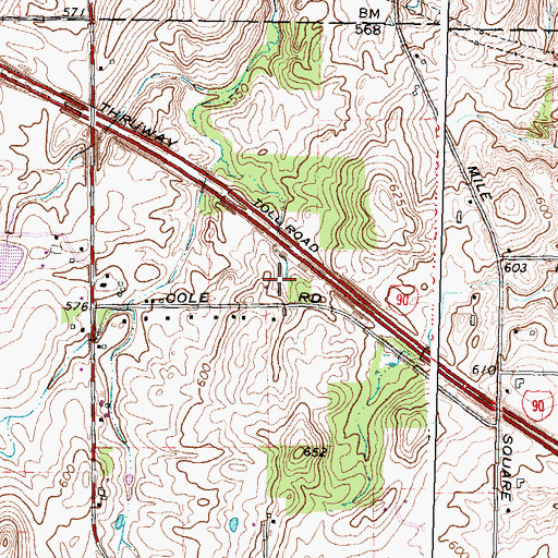 Topographic Map of Silco Farms, NY