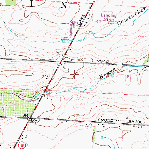 Topographic Map of Leverenz Farms, NY