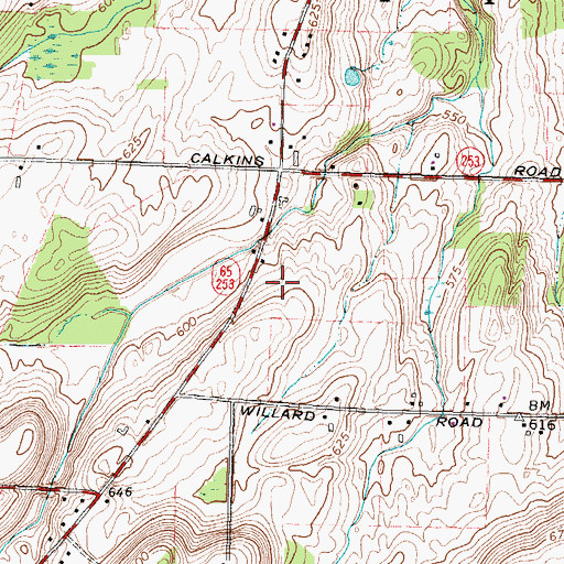 Topographic Map of Hopkins Farm, NY