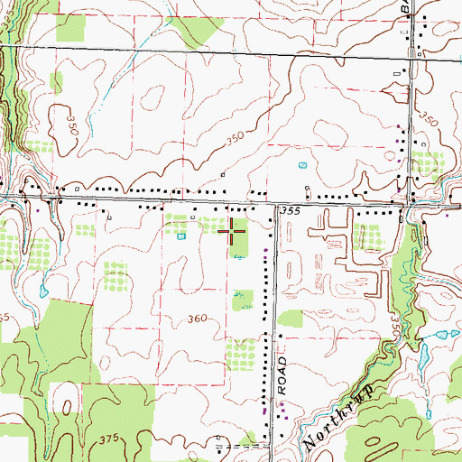 Topographic Map of Sweeney Farms, NY