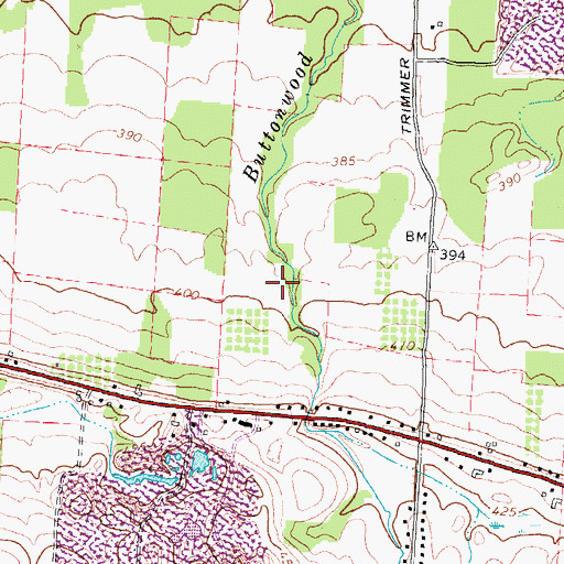 Topographic Map of Mariah Meadows Farm, NY