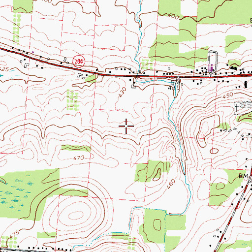 Topographic Map of Cobble Creek Farm, NY