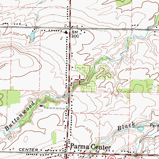 Topographic Map of Buttonwood Farms, NY