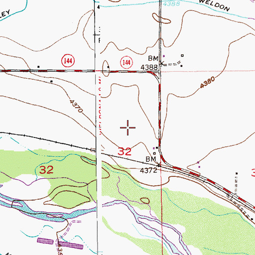 Topographic Map of Chapin Dairy Farms, CO