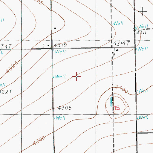 Topographic Map of Cross Country Dairy, NM