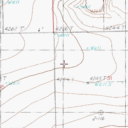Topographic Map of Desperado Dairy, NM