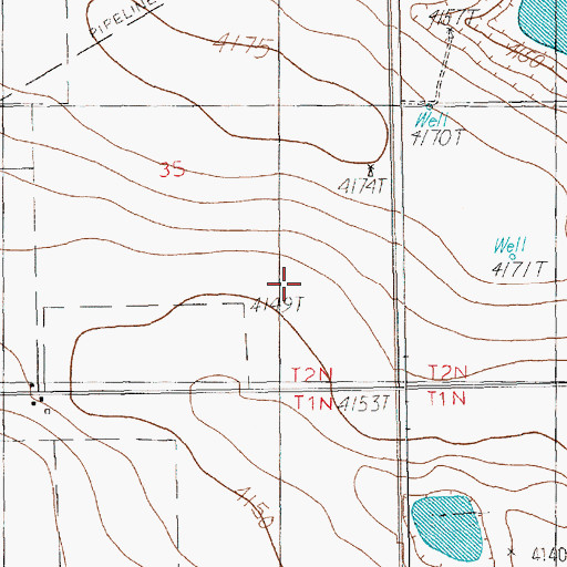 Topographic Map of Heritage Dairy, NM