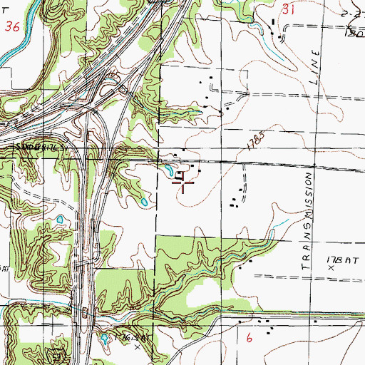 Topographic Map of D and V Farms, IL