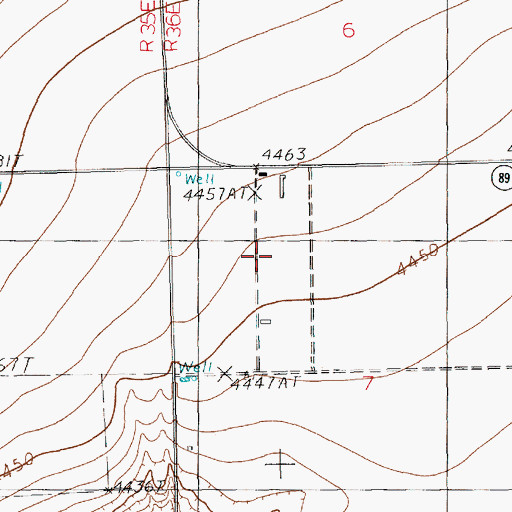 Topographic Map of Palla Dairy, NM