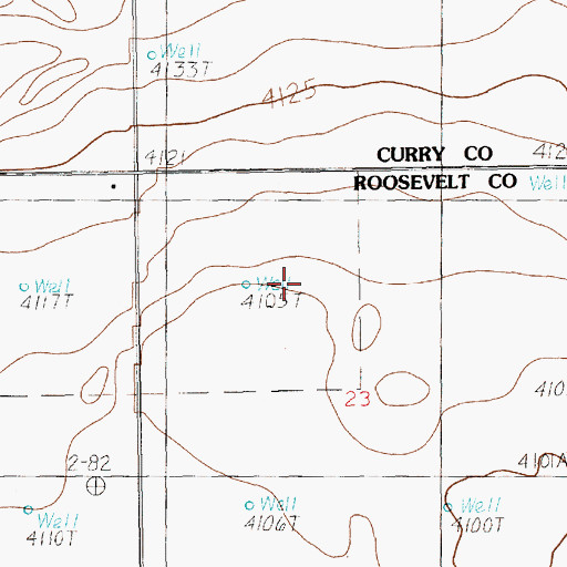 Topographic Map of Cooper - Legacy Dairy, NM