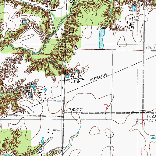 Topographic Map of Probst Family Farms, IL