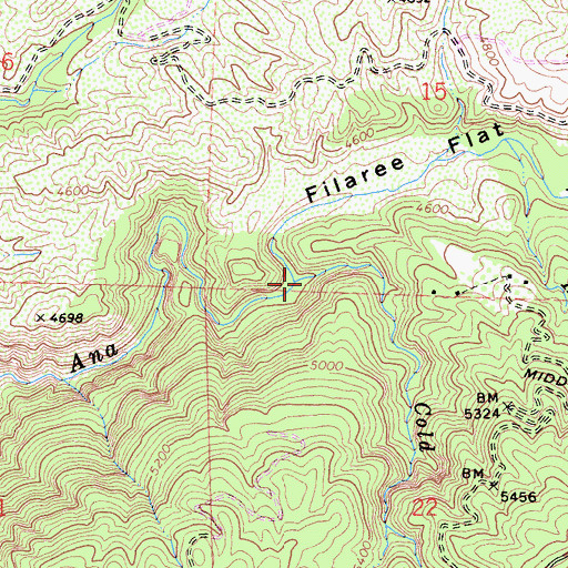 Topographic Map of Cold Creek, CA