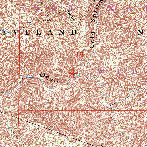 Topographic Map of Cold Spring Canyon, CA
