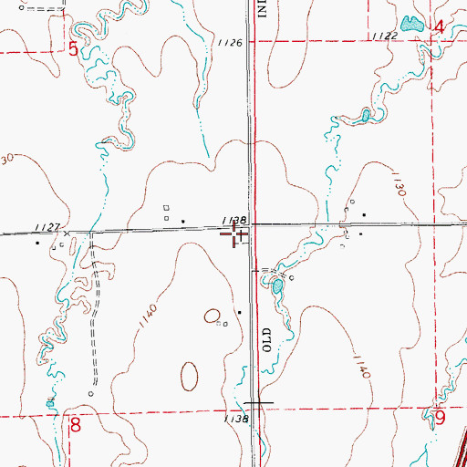 Topographic Map of Union Hall Cemetery, OK