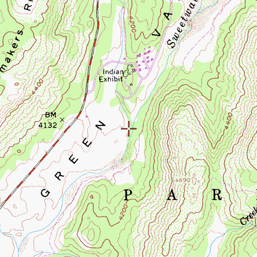 Topographic Map of Cold Stream, CA