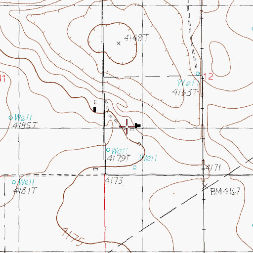 Topographic Map of Native Pastures, NM