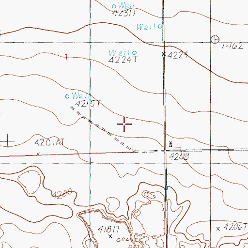 Topographic Map of Sas Dairy, NM
