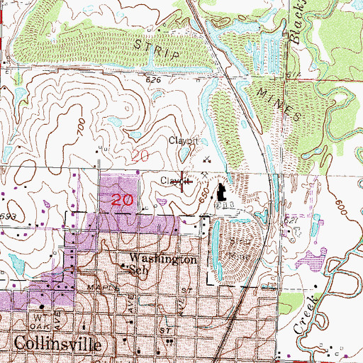 Topographic Map of Victory Indian Cemetery, OK