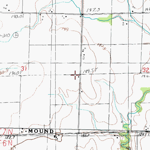 Topographic Map of Diamond A Farms, IL