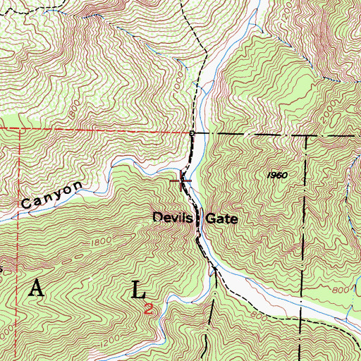 Topographic Map of Coldwater Canyon, CA