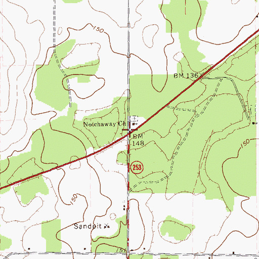 Topographic Map of Cheevertown (historical), GA