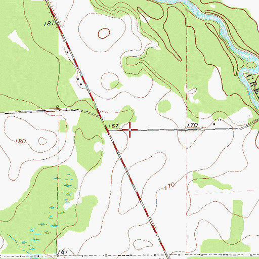 Topographic Map of Dewsville (historical), GA